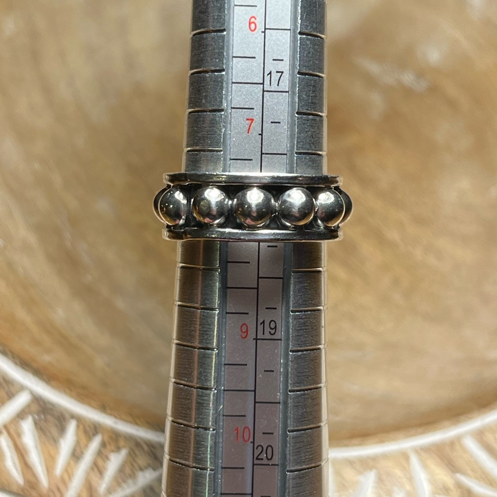 *SOLD* Taxco Mexico 925 Sterling Silver Round Ball Dome Ring - Picture 13 of 13